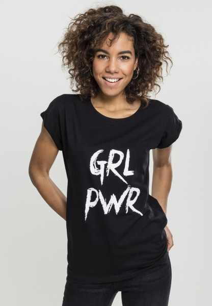 Mister Tee Female Shirt Ladies GRL PWR Tee Black