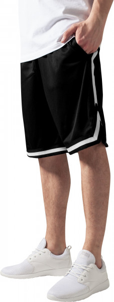 Urban Classics Shorts Stripes Mesh Shorts Blackblackwhite