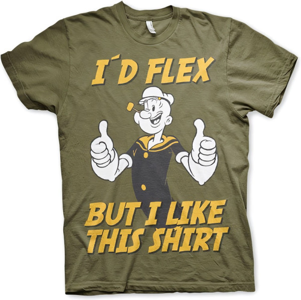 Popeye I'd Flex T-Shirt Olive