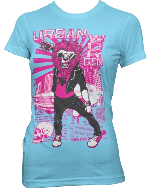 Hybris Urban Predator Girly T-Shirt Damen Skyblue