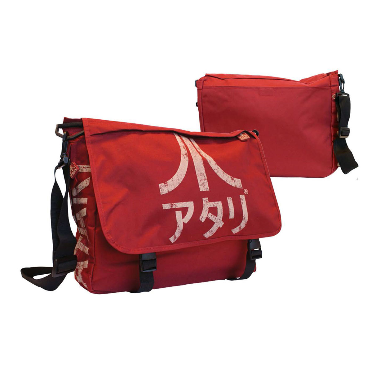 Red and black messenger bag sale