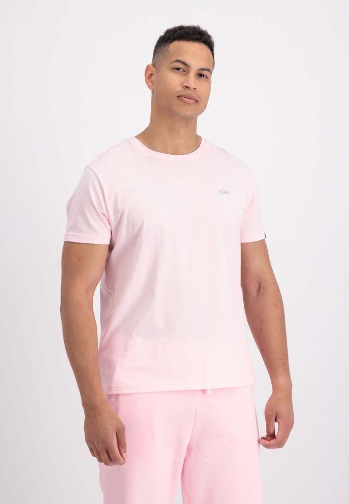 Alpha Industries Unisex EMB T-Shirt | Lifestyle | Pink Pastel T-Shirts Tops Men / 