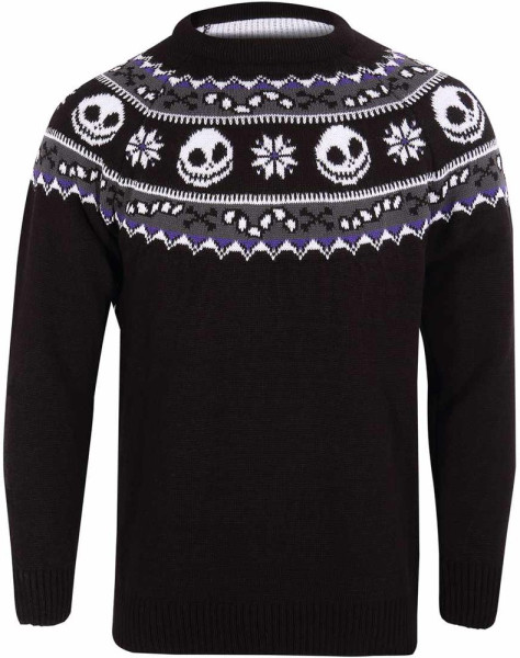 Nightmare Before Christmas - Jack repeat (Knitted) Sweatshirt Black