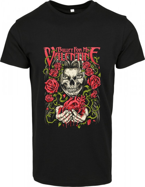 Merchcode Damen Ladies Bullet For My Valentine My Bleeding Heart Tee Black