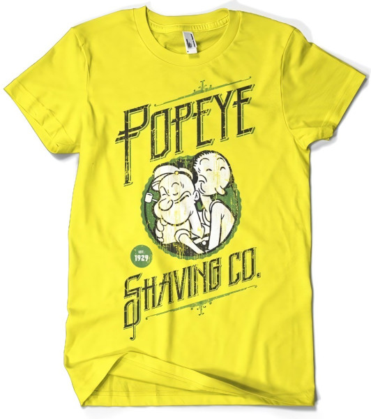 Popeye's Shaving Co T-Shirt Yellow