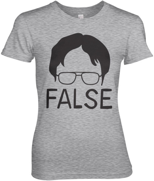 The Office False Girly Tee Damen T-Shirt Heather-Grey