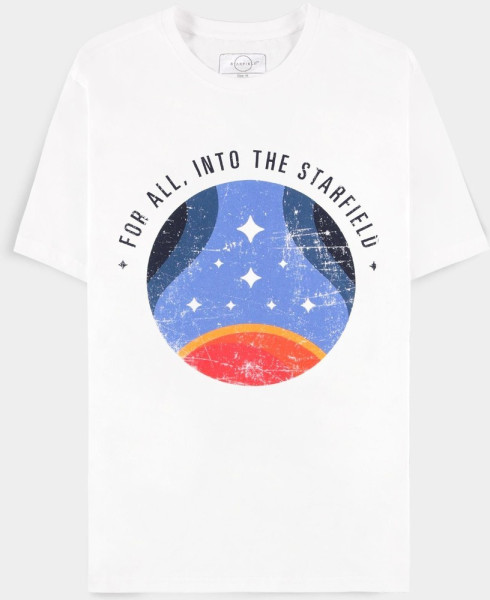 Starfield - For All Into The Starfield Men's Short Sleeved T-shirt White