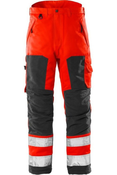 Fristads Warnschutz-Hose High Vis Winterhose Kl. 2 2034 PP Warnschutz-Rot/Schwarz