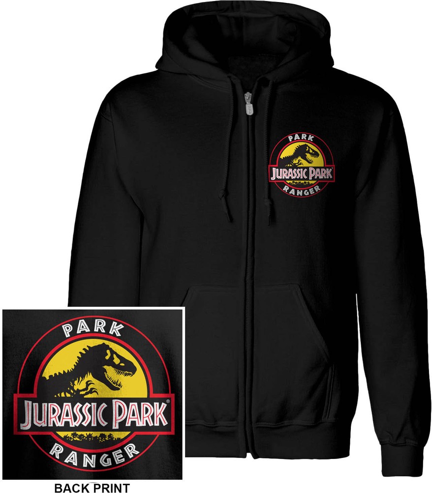 Jurassic Park Park Ranger Zip Up Hoodie Black Hoodies Sweatshirts Filme Serien 5873