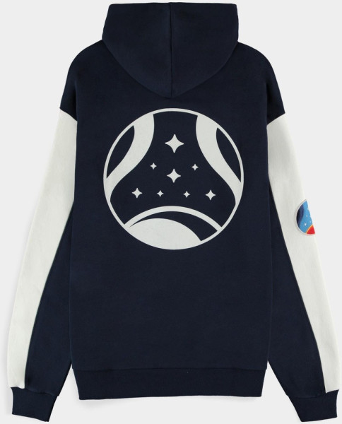 Starfield - Monochrome Emblem Men's Zipper Hoodie Black