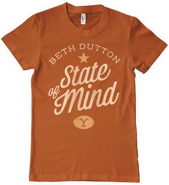 Yellowstone Beth Dutton State Of Mind T-Shirt Burnt/Orange