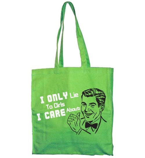 Tokigt I Only Lie To Girls Tote Bag SH-4-14035-LFH3-4