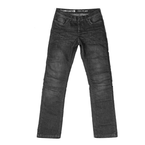 Grand Canyon Motorrad Hose Trigger Jeans Lang Black