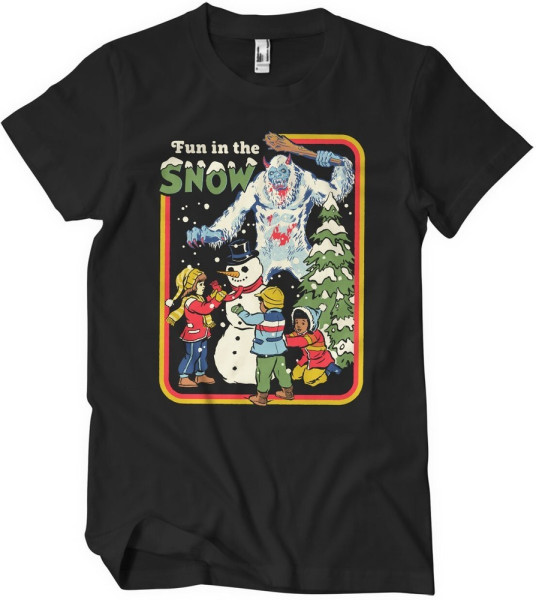 Steven Rhodes Fun In The Snow T-Shirt Black