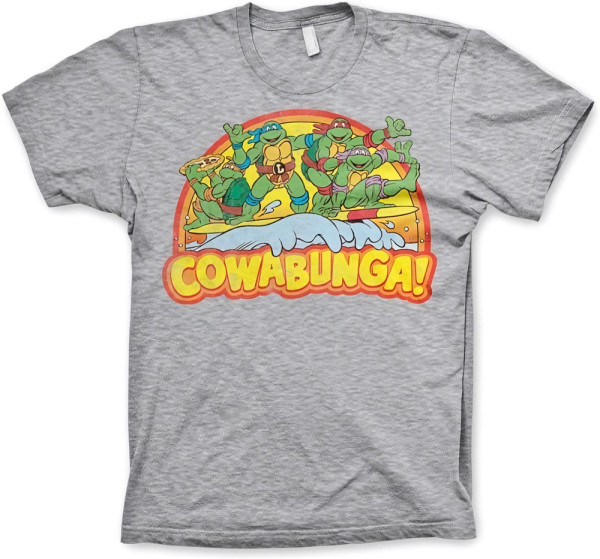 Teenage Mutant Ninja Turtles TMNT Cowabunga T-Shirt Heather-Grey