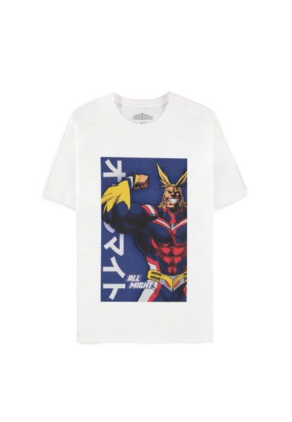 My Hero Academia - White All Might Poster - Men's Short Sleeved T-Shirt White