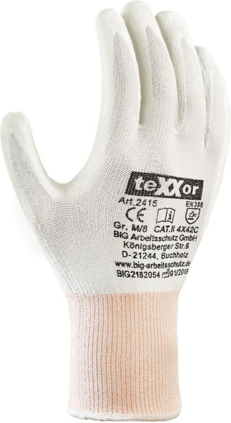 teXXor Schnittschutz-Strickhandschuhe Pu-Beschichtung (12 Stück) 2415