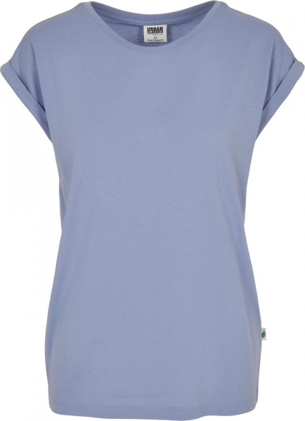 Urban Classics Damen Ladies Organic Extended Shoulder Tee Violablue