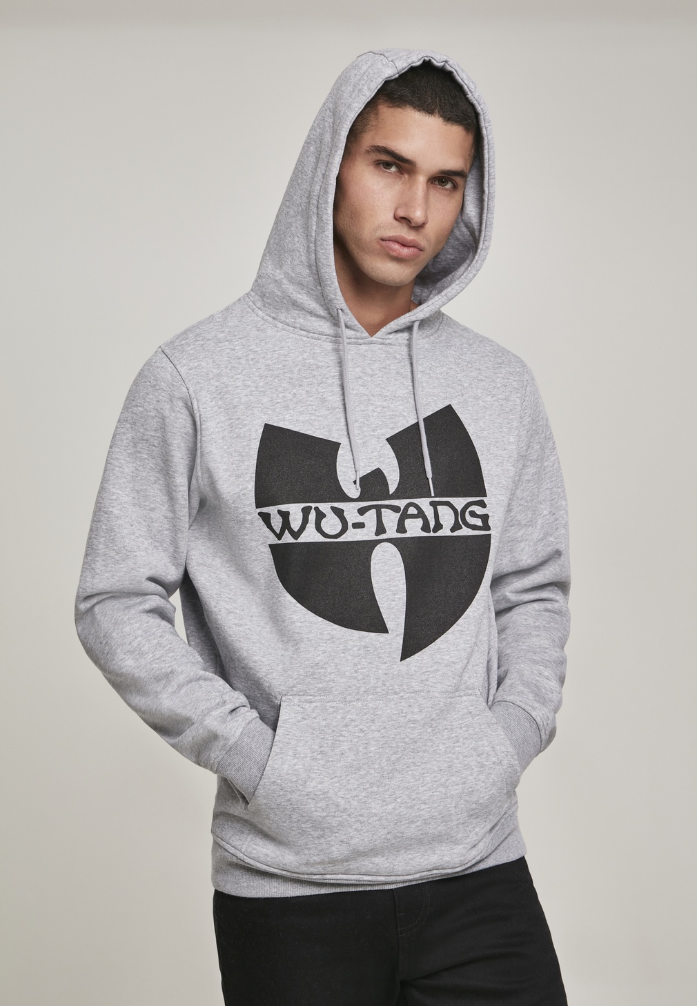 grey hoodie with logo