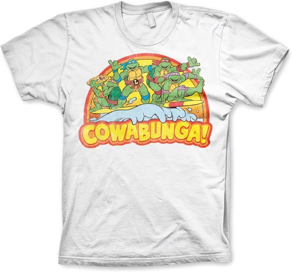 Teenage Mutant Ninja Turtles TMNT Cowabunga T-Shirt White