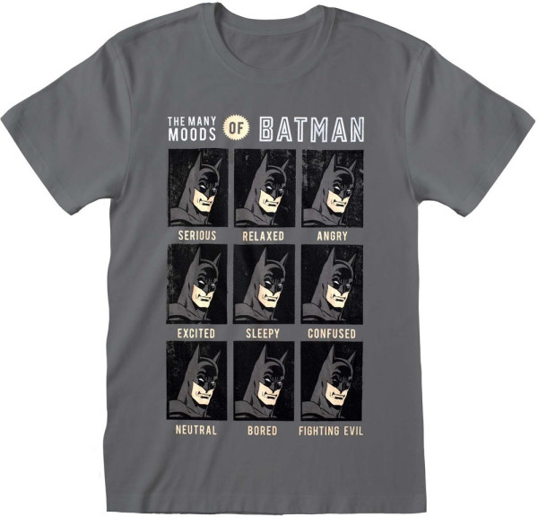 DC Batman - Emotions Of Batman T-Shirt Charcoal