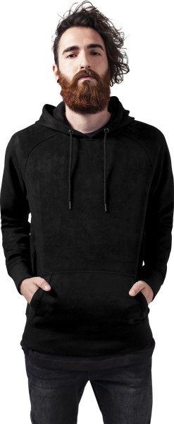 Urban Classics Hoodie Imitation Suede Hoody Black