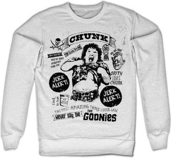 The Goonies Chunk Jerk Alert Sweatshirt White