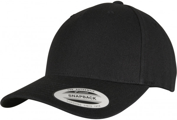 Flexfit Cap YP CLASSICS 5-PANEL PREMIUM CURVED VISOR SNAPBACK CAP Black