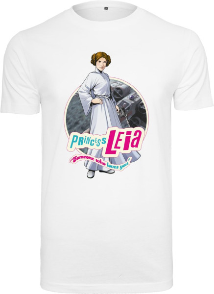 Merchcode T-Shirt Star Wars Leia Logo Tee White