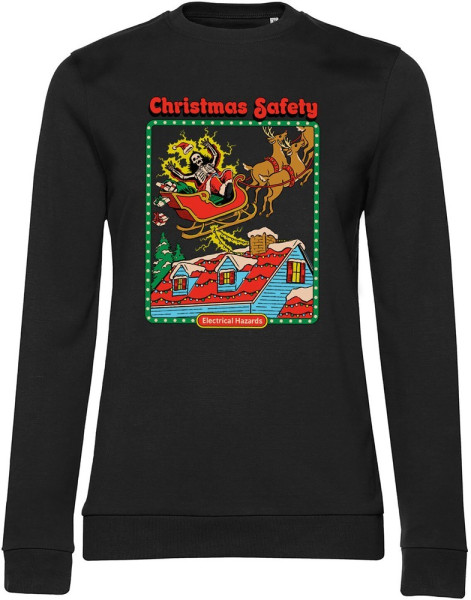 Steven Rhodes Christmas Safety Girly Damen Sweatshirt Black