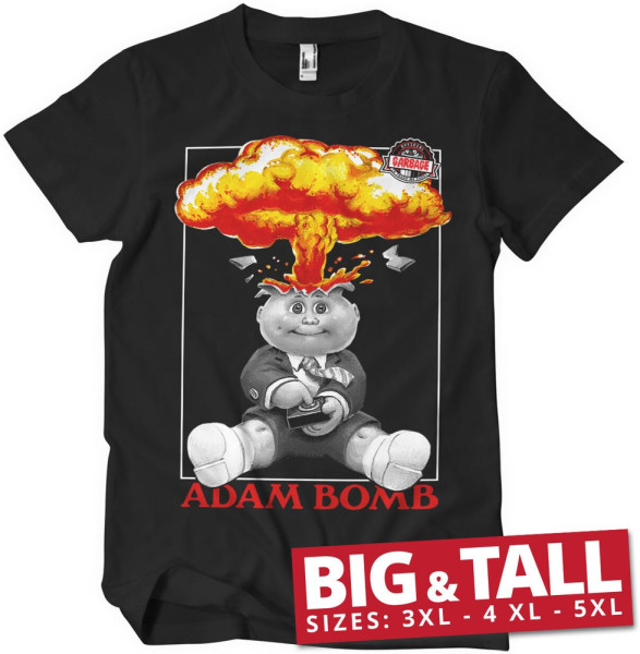 Garbage Pail Kids Adam Bomb Big & Tall T-Shirt Black