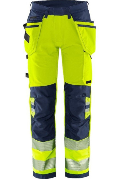 Fristads High Vis Green Handwerker Stretchhose Kl. 2 2644 GSTP Warnschutz-Gelb/Marine