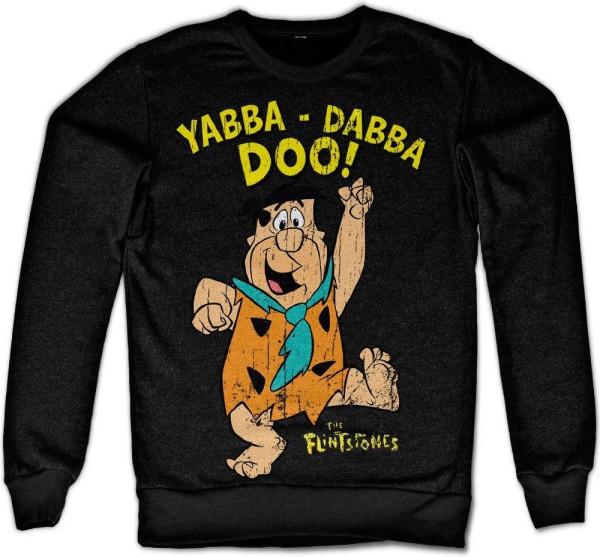 The Flintstones Yabba-Dabba-Doo Sweatshirt Black