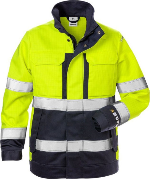 Fristads Flame High Vis Jacke Damen Kl. 3 4590 FLAM Warnschutz-Gelb/Marine