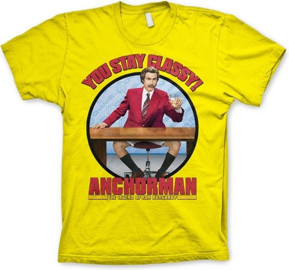 Anchorman You Stay Classy T-Shirt Yellow