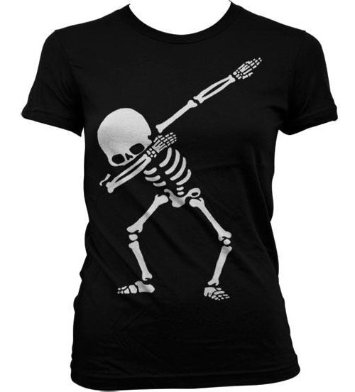 Tokigt Damen Dabbing Skeleton Girly Tee SH-5-15760-H2-14