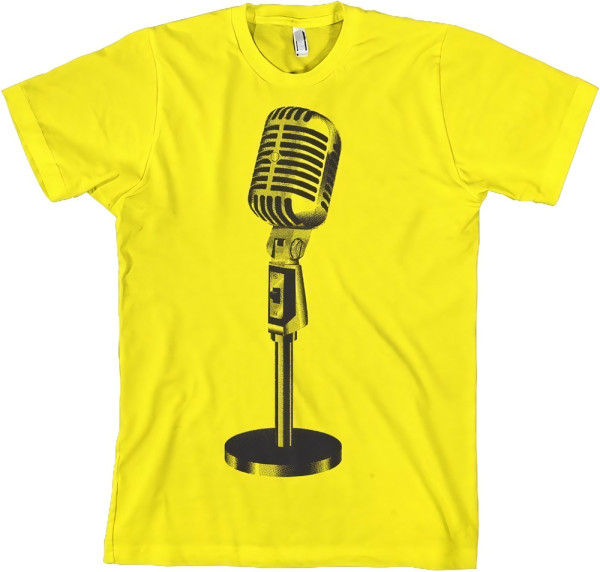 Hybris Oldschool Microphone Tee T-Shirt Yellow