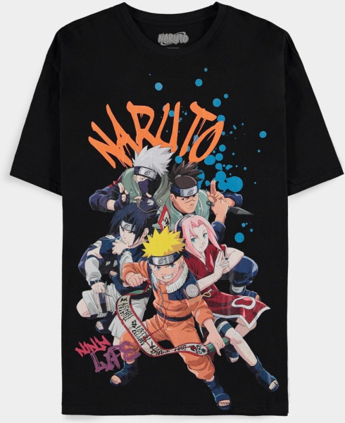 Naruto - Team - Men's Loose Fit Short Sleeved T-shirt Black