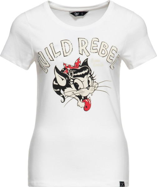 Queen Kerosin Damen Print T-Shirt "Wild Rebel" QKI11005
