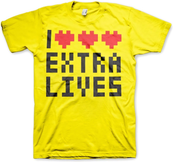 Hybris I Love Extra Lives T-Shirt Yellow