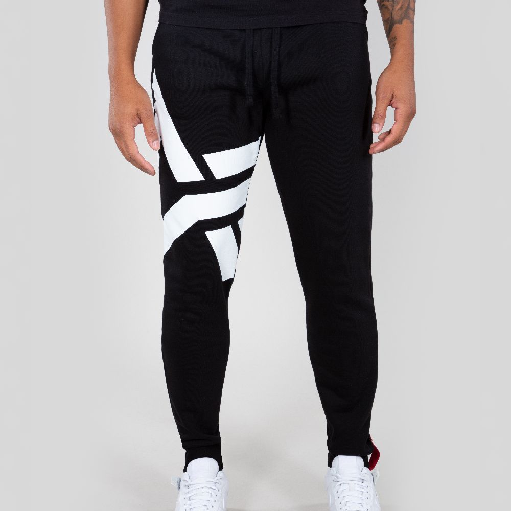 Alpha Industries Side | | Pants Black Logo | Lifestyle Jogger Men