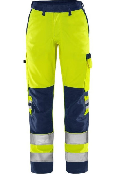 Fristads High Vis Green Hose Damen Kl. 2 2642 GPLU Warnschutz-Gelb/Marine