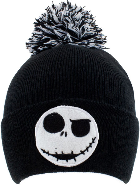 Nightmare Before Christmas - Jack Face (Beanie Pom) Mütze Black