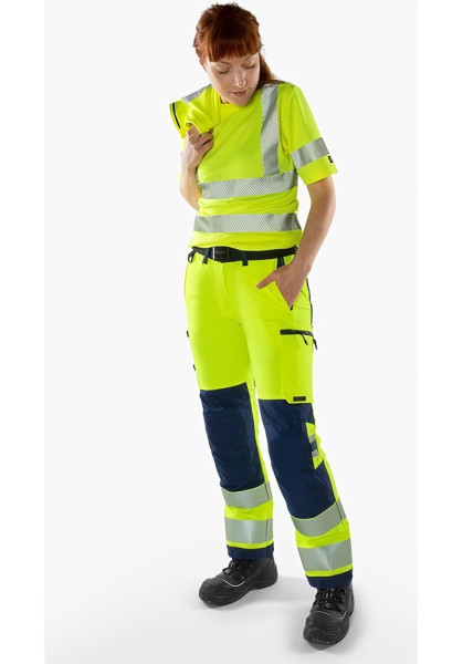 Fristads High Vis Green Stretchhose Damen Kl. 2 2665 GSTP Warnschutz-Orange/Marine