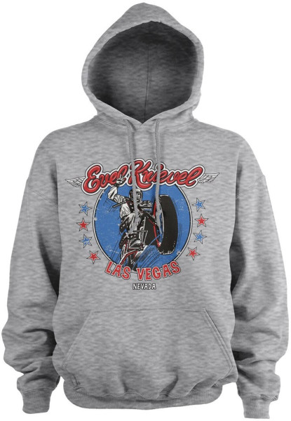 Evel Knievel In Las Vegas Hoodie Heather-Grey