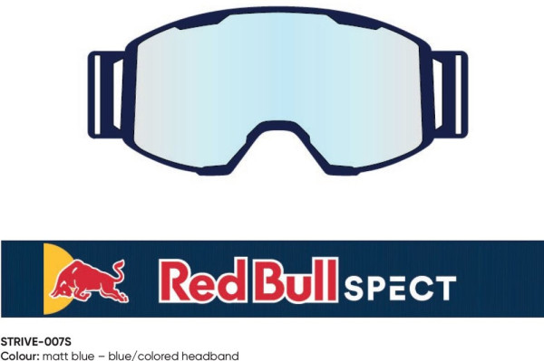 Spect Red Bull Strive Mx Goggles Double Lens Blue Clear 674-220103