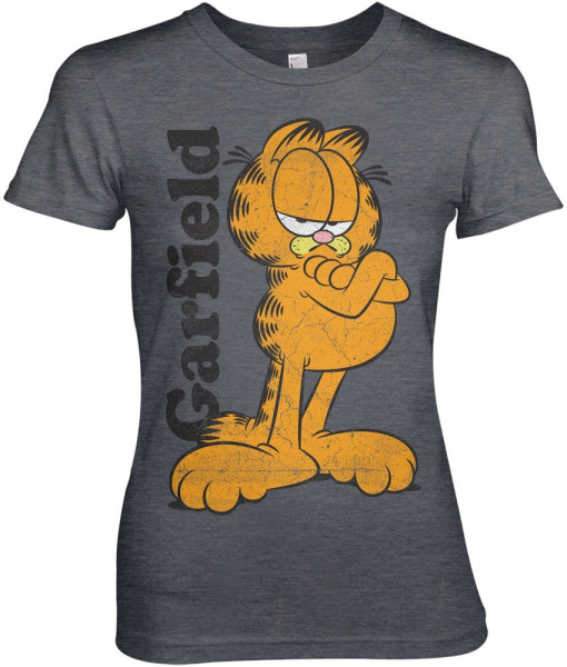 Garfield Girly Tee Damen T-Shirt Dark-Heather