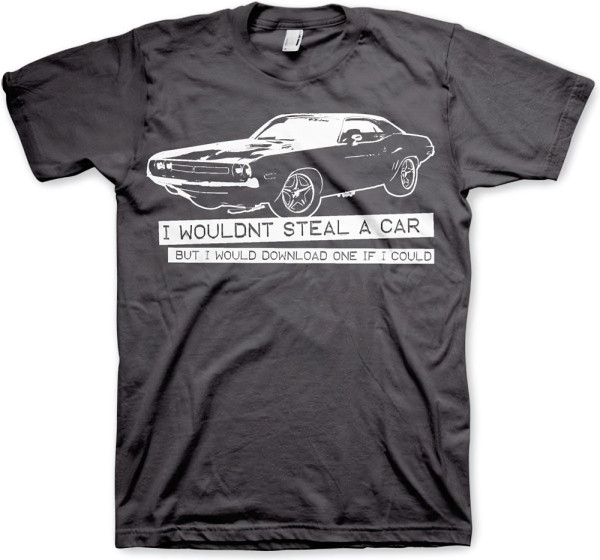 Hybris I Wouldn't Steal A Car Tee T-Shirt Dark-Grey