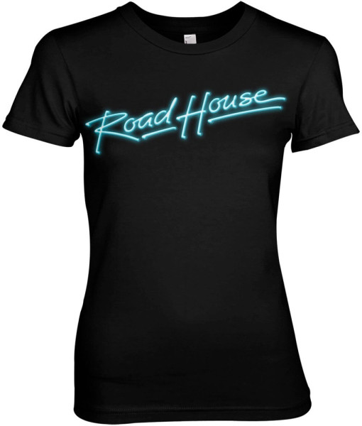 Road House Logo Girly Tee Damen T-Shirt Black