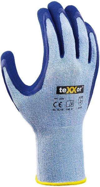 teXXor Polyester-Strickhandschuhe Latex (12 Stück) 2229